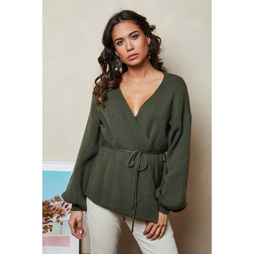 Joséfine Sweter &quot;Mouns&quot; w kolorze khaki Joséfine S Limango Polska okazja