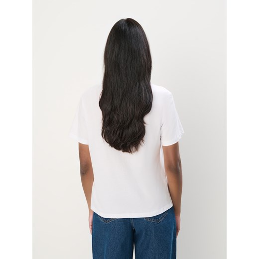 Bluzka damska Mohito z krótkim rękawem z okrągłym dekoltem z bawełny 