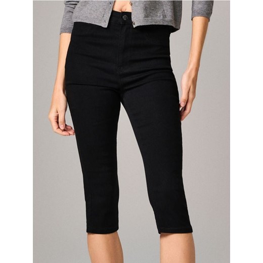 Sinsay - Jeansy capri - czarny ze sklepu Sinsay w kategorii Jeansy damskie - zdjęcie 179465632