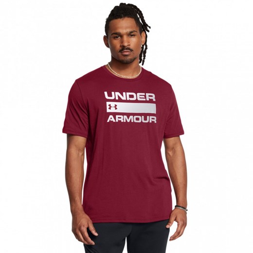 Męski t-shirt z nadrukiem Under Armour UA Team Issue Wordmark Ss - czerwony ze sklepu Sportstylestory.com w kategorii T-shirty męskie - zdjęcie 179465790