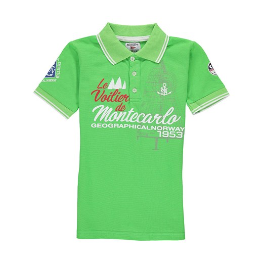 Geographical Norway Koszulka polo &quot;Katche&quot; w kolorze zielonym ze sklepu Limango Polska w kategorii T-shirty chłopięce - zdjęcie 179465922