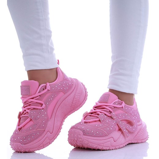 Buty sportowe damskie Pantofelek24 sznurowane na platformie