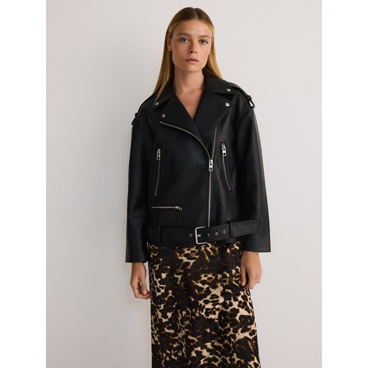 Reserved - Ramoneska oversize - czarny ze sklepu Reserved w kategorii Kurtki damskie - zdjęcie 179467482