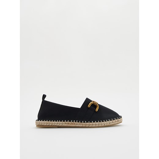 Reserved - Espadryle z ozdobnym elementem - czarny ze sklepu Reserved w kategorii Espadryle damskie - zdjęcie 179467864