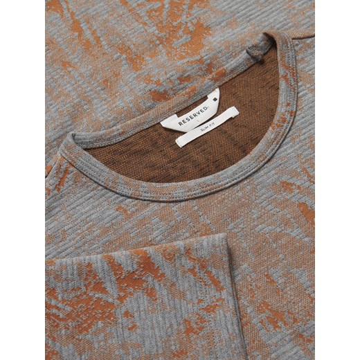 T-shirt męski Reserved z elastanu szary 