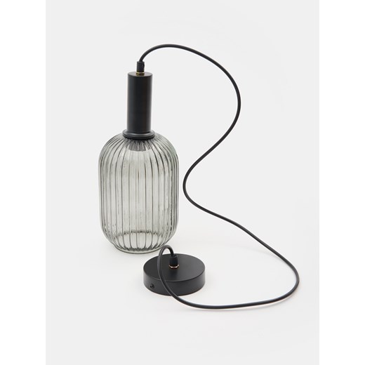 Sinsay - Lampa wisząca z ryflowaniem - szary Sinsay One Size Sinsay