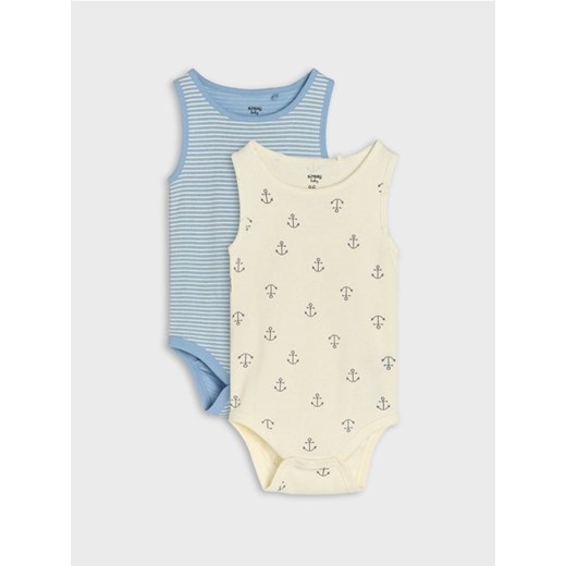 Sinsay - Body 2 pack - kremowy ze sklepu Sinsay w kategorii Odzież dla niemowląt - zdjęcie 179469592