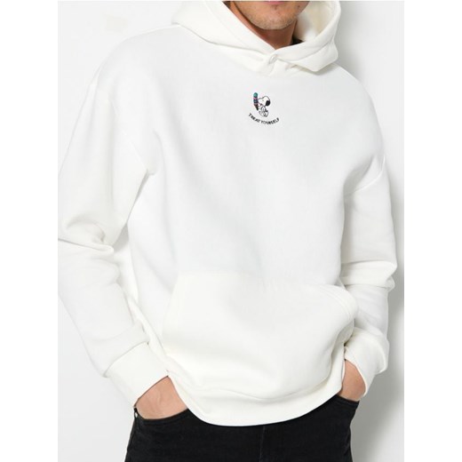 Sinsay - Bluza z kapturem Peanuts - kremowy ze sklepu Sinsay w kategorii Bluzy męskie - zdjęcie 179469762