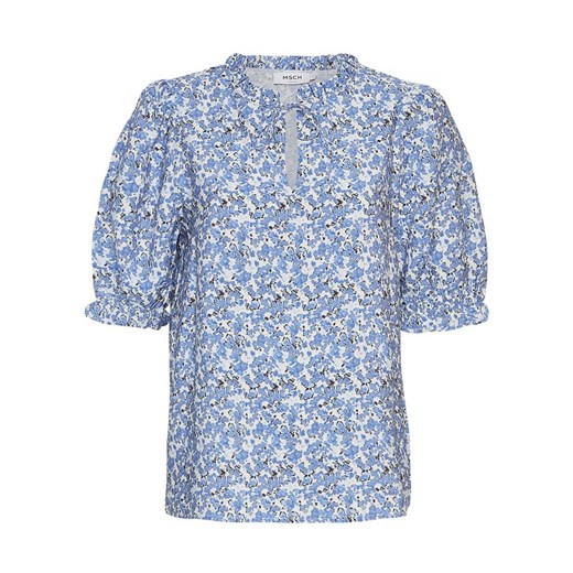MOSS COPENHAGEN Bluzka &quot;Liriana Taila&quot; w kolorze biało-czarno-błękitnym ze sklepu Limango Polska w kategorii Bluzki damskie - zdjęcie 179472020