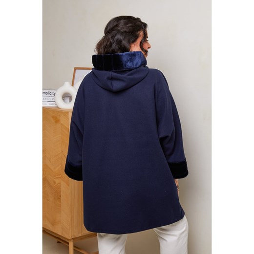 Curvy Lady Płaszcz zimowy w kolorze granatowym Curvy Lady 48/50 wyprzedaż Limango Polska