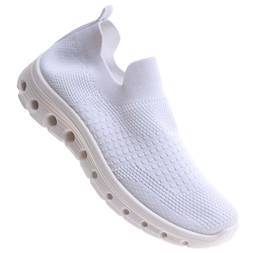 Białe buty sportowe sneakersy damskie /F7-3 17501 W102/ ze sklepu Pantofelek24.pl w kategorii Buty sportowe damskie - zdjęcie 179472482