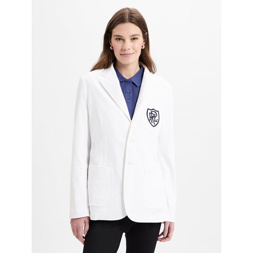 Polo Ralph Lauren Damska bluza dresowa Kobiety Bawełna biały jednolity ze sklepu vangraaf w kategorii Marynarki damskie - zdjęcie 179472561