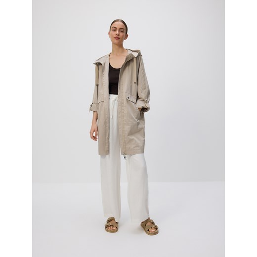 Reserved - Wodoodporna parka oversize - beżowy ze sklepu Reserved w kategorii Parki damskie - zdjęcie 179473131