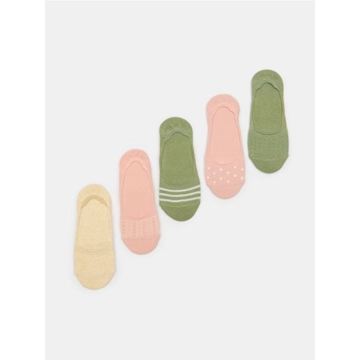 Sinsay - Skarpetki stopki 5 pack - zielony ze sklepu Sinsay w kategorii Skarpetki damskie - zdjęcie 179476981