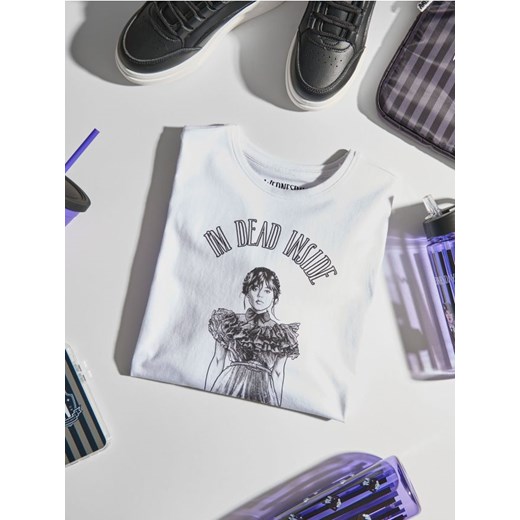 Sinsay - Koszulka Wednesday - biały ze sklepu Sinsay w kategorii T-shirty chłopięce - zdjęcie 179477053