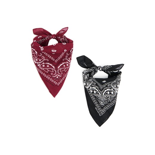 Cropp - 2 pack wzorzystych bandan - czarny ze sklepu Cropp w kategorii Szaliki męskie - zdjęcie 179477494