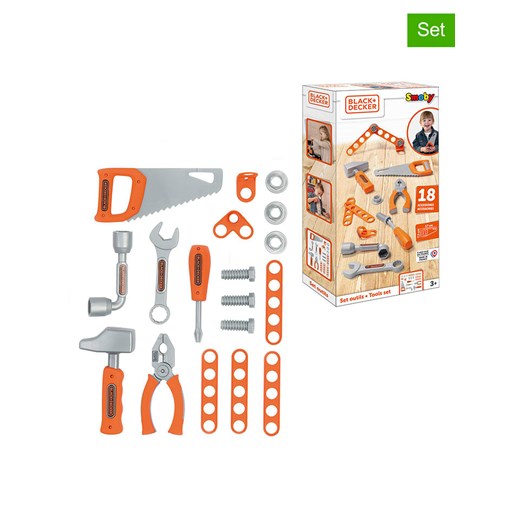Smoby Zestaw narzędzi &quot;Black+Decker&quot; w kolorze szaro-pomarańczowym - 3+ ze sklepu Limango Polska w kategorii Zabawki - zdjęcie 179479814