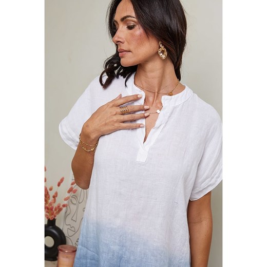 Sukienka Le Monde Du Lin z krótkim rękawem 