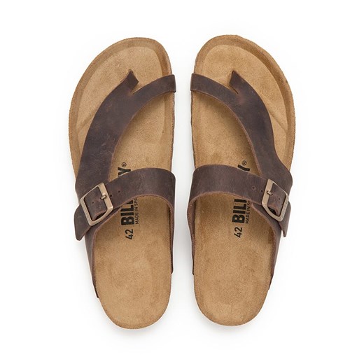 Klapki męskie brązowe Billowy bez zapięcia 