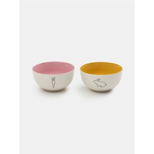 Sinsay - Miska z motywem wielkanocnym 2 pack - żółty ze sklepu Sinsay w kategorii Dekoracje wielkanocne - zdjęcie 179484352