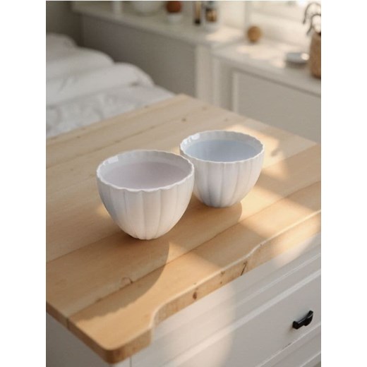 Sinsay - Miski ze strukturalnymi ściankami 2 pack - biały ze sklepu Sinsay w kategorii Miski - zdjęcie 179484392