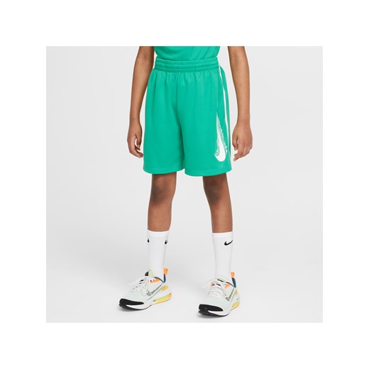 Spodenki dla dużych dzieci (chłopców) Dri-FIT Nike Multi - Zieleń ze sklepu Nike poland w kategorii Spodenki chłopięce - zdjęcie 179484972