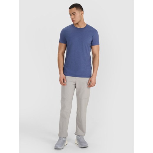 Męski t-shirt basic 4F 4FRSS25TTSHM3041 - niebieski ze sklepu Sportstylestory.com w kategorii T-shirty męskie - zdjęcie 179485700