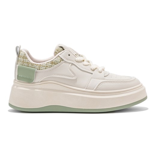 Damskie czarne sneakersy na grubej podeszwie beżowy ze sklepu ButyModne.pl w kategorii Buty sportowe damskie - zdjęcie 179486230