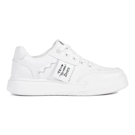 Białe sneakersy na platformie 38 ButyModne.pl