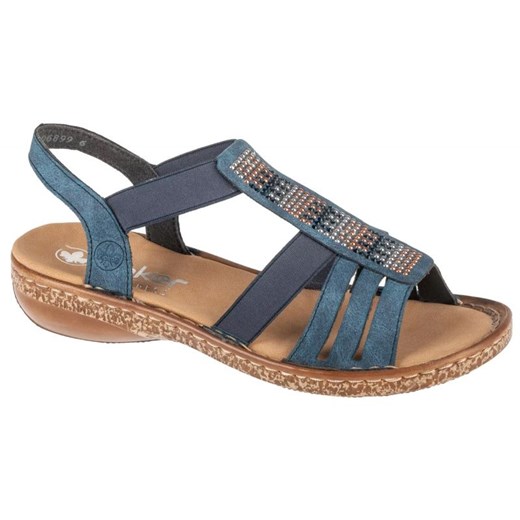 Sandały Rieker Sandals  628G7-14 niebieskie ze sklepu ButyModne.pl w kategorii Sandały damskie - zdjęcie 179486333