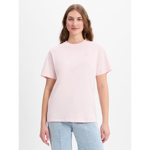 HUGO BLUE Koszulka damska - Vintage Tee_B_1 Kobiety Bawełna różowy jednolity ze sklepu vangraaf w kategorii Bluzki damskie - zdjęcie 179489750