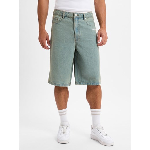 PEGADOR Męskie spodenki jeansowe - Kolar Jorts Mężczyźni Bawełna bielony jednolity ze sklepu vangraaf w kategorii Spodenki męskie - zdjęcie 179489773