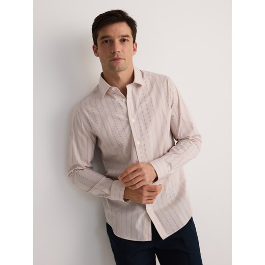 Reserved - Koszula slim fit w paski - wielobarwny ze sklepu Reserved w kategorii Koszule męskie - zdjęcie 179490942