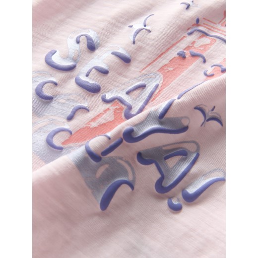 Reserved - T-shirt z wypukłym nadrukiem - pastelowy róż Reserved 5-2 lata) Reserved