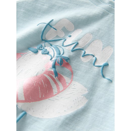 Reserved - T-shirt z wypukłym nadrukiem - jasnoniebieski Reserved 86 (12-18 m.) Reserved