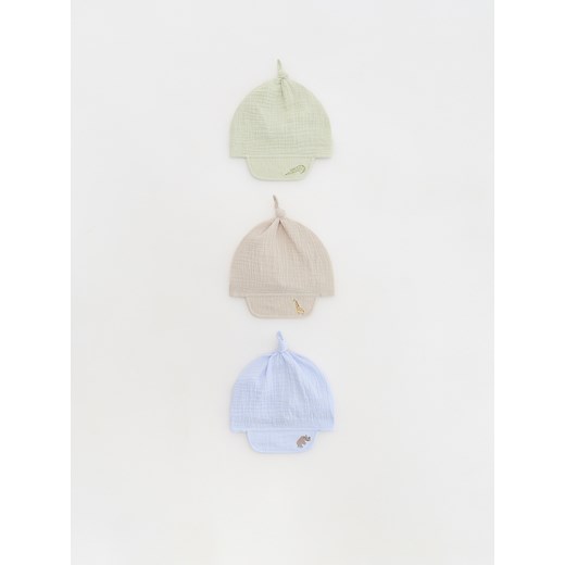 Reserved - Wiązana chusta z daszkiem 3 pack - wielobarwny Reserved 3-6 miesięcy Reserved