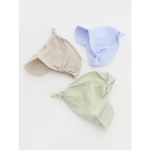 Reserved - Wiązana chusta z daszkiem 3 pack - wielobarwny Reserved 3-6 miesięcy Reserved