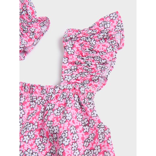 Sinsay - Bluzka lekko marszczona przy dekolcie z ozdobnymi falbanami - Sinsay 86 Sinsay