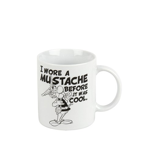 Könitz Kubek &quot;Asterix - I Wore a Mustache&quot; w kolorze biało-czarnym - 300 ml ze sklepu Limango Polska w kategorii Naczynia dziecięce - zdjęcie 179494173