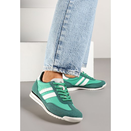 Zielone Sneakersy Vico z Ozdobnymi Paskami Voinea Renee 36 okazyjna cena renee.pl