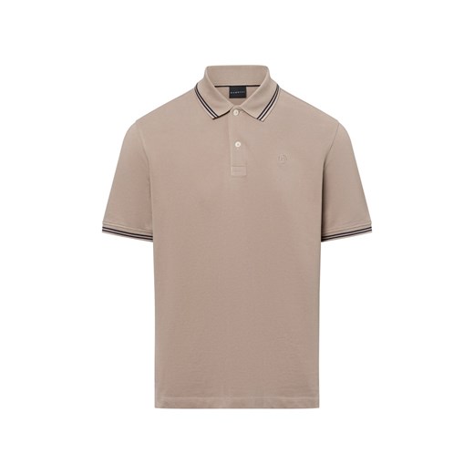 Bugatti Męska koszulka polo Mężczyźni Bawełna beżowy jednolity ze sklepu vangraaf w kategorii T-shirty męskie - zdjęcie 179497994