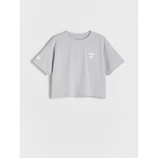 Reserved - Krótki t-shirt - jasnoszary Reserved 134/140 (8-9 lat) Reserved