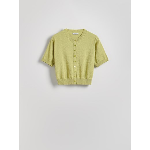 Reserved - Sweter z krótkim rękawem - jasnozielony Reserved M Reserved