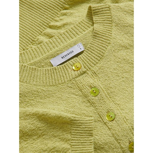 Reserved - Sweter z krótkim rękawem - jasnozielony Reserved M Reserved