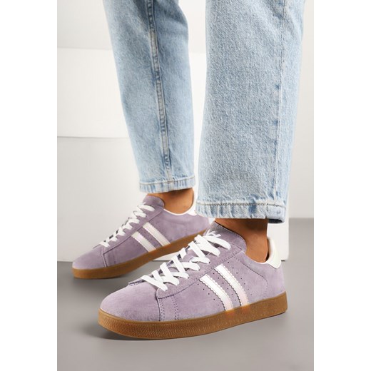Fioletowe Sneakersy w Stylu Tenisówek z Paski Telliona ze sklepu born2be.pl w kategorii Buty sportowe damskie - zdjęcie 179501322