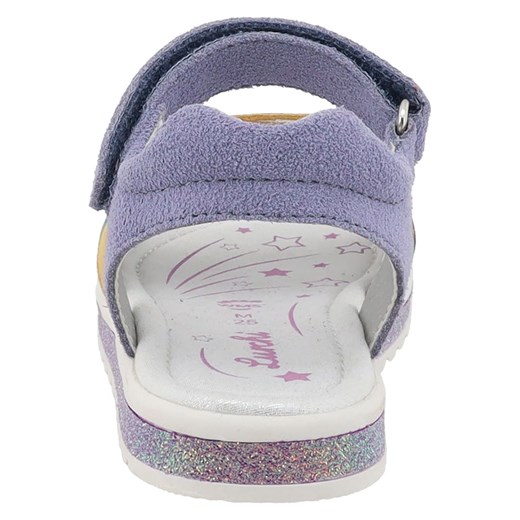 Lurchi Skórzane sandały "Cimbaly" w kolorze fioletowym ze wzorem Lurchi 32 promocyjna cena Limango Polska