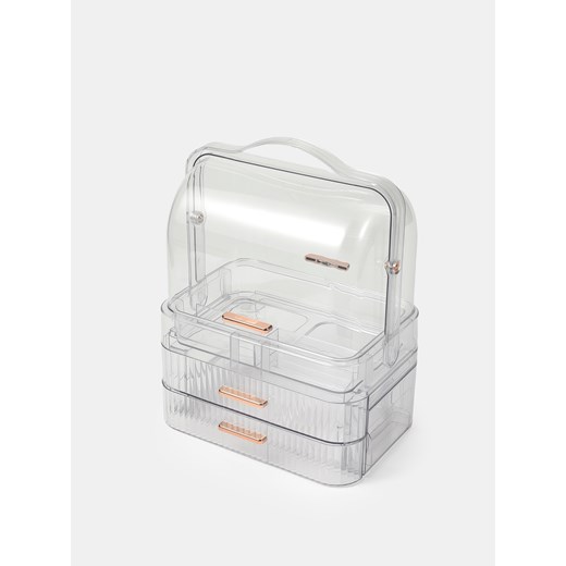Sinsay - Przezroczyste pudełko do przechowywania z uchwytami - biały Sinsay One Size Sinsay
