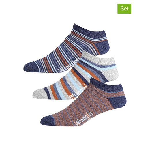 Wrangler Skarpety sportowe (3 pary) &quot;Darroch&quot; w kolorze jasnobrązowo-granatowym ze sklepu Limango Polska w kategorii Skarpetki męskie - zdjęcie 179503240