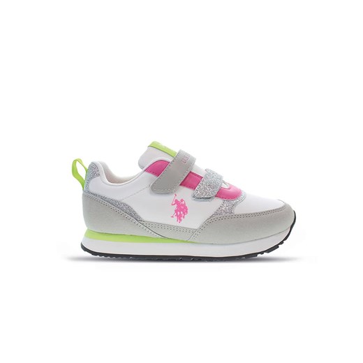 U.S. Polo Assn. Sneakersy w kolorze szaro-biało-różowym ze sklepu Limango Polska w kategorii Buty sportowe dziecięce - zdjęcie 179503511