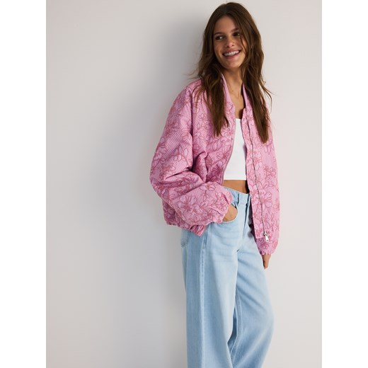 Reserved - Bawełniana kurtka oversize - różowy Reserved XS/S Reserved